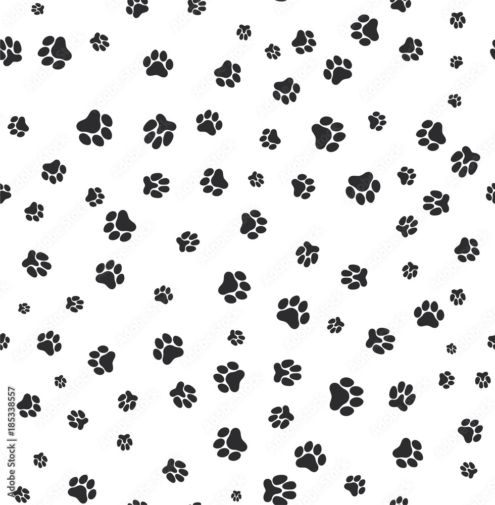 Stock-Vektorgrafik „Dog Paw Print Seamless. Template For Your throughout Printable Paw Print Pattern