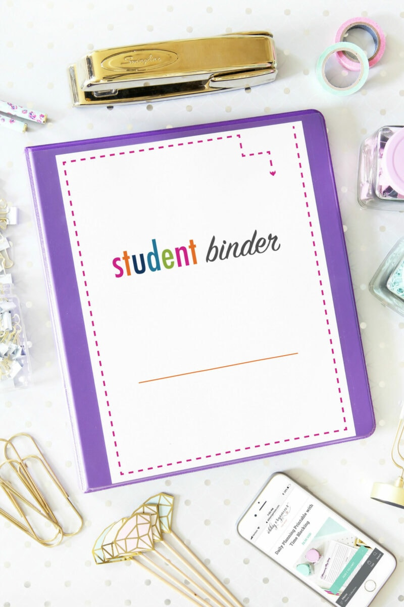 Student Binder For Back-To-School (With Free Printables!) inside Free Learning Binder Printables