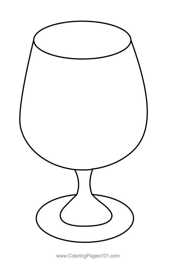 Stylish Wine Glass Coloring Page regarding Free Printable Stencils For Wine Glasses