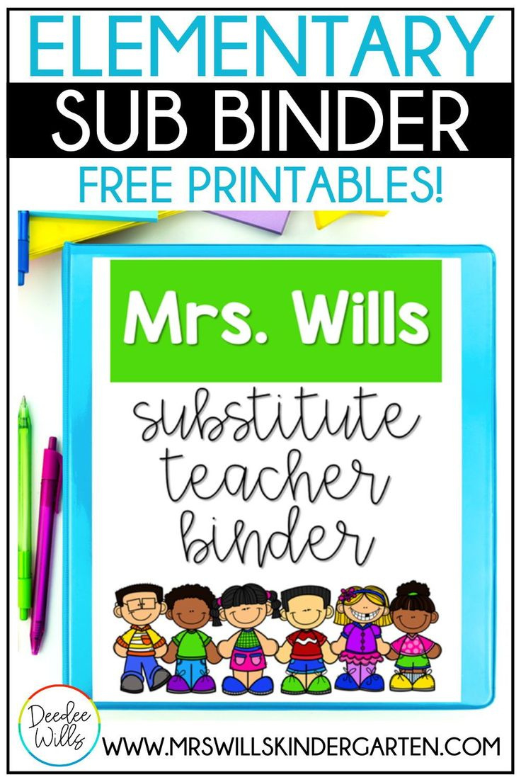 Sub Binder Free Printables with regard to Free Substitute Teacher Binder Printables