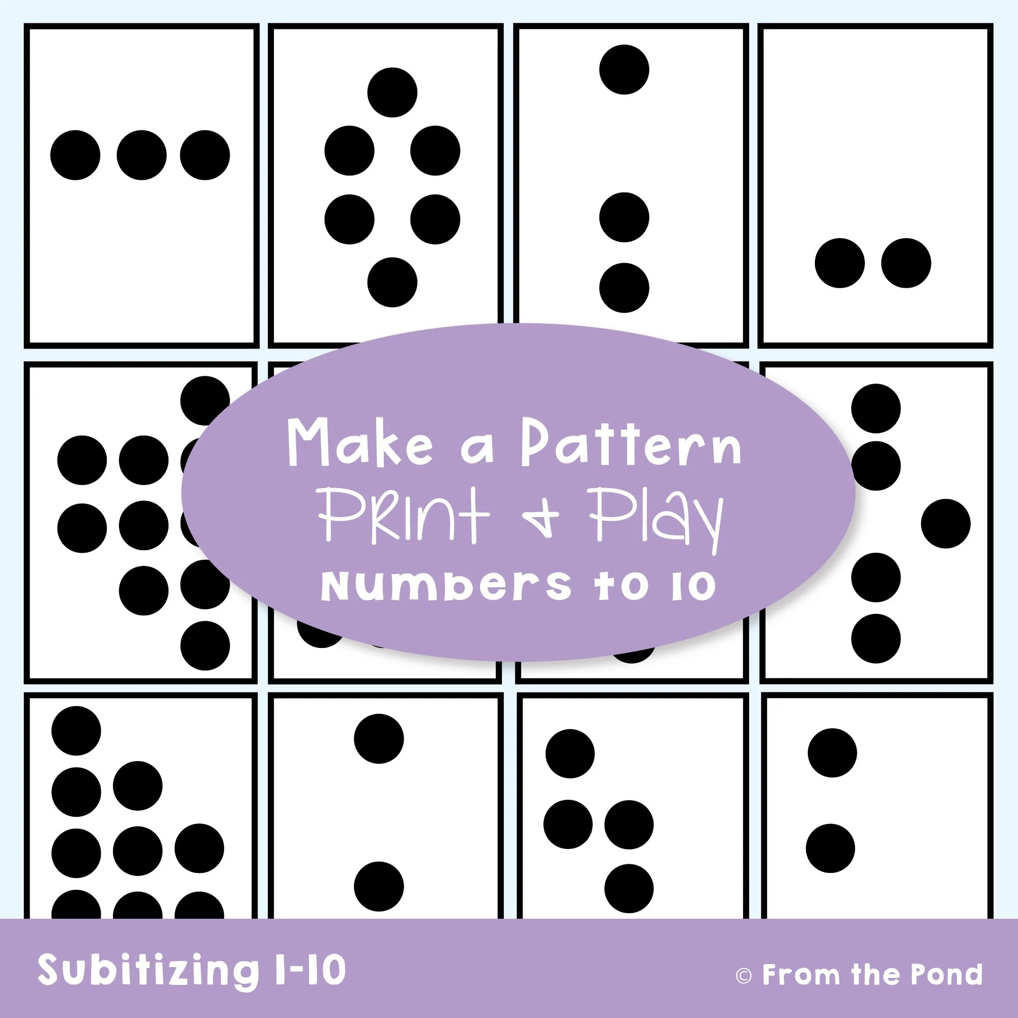 Subitizing — From The Pond throughout Free Printable Subitizing Cards