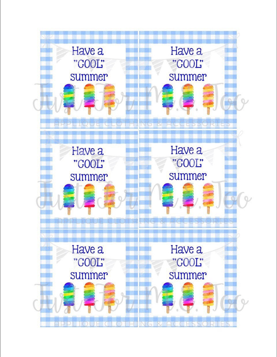 Summer Printable Tags, Have A Cool Summer, Instant Download within Have a Cool Summer Free Printable Tags