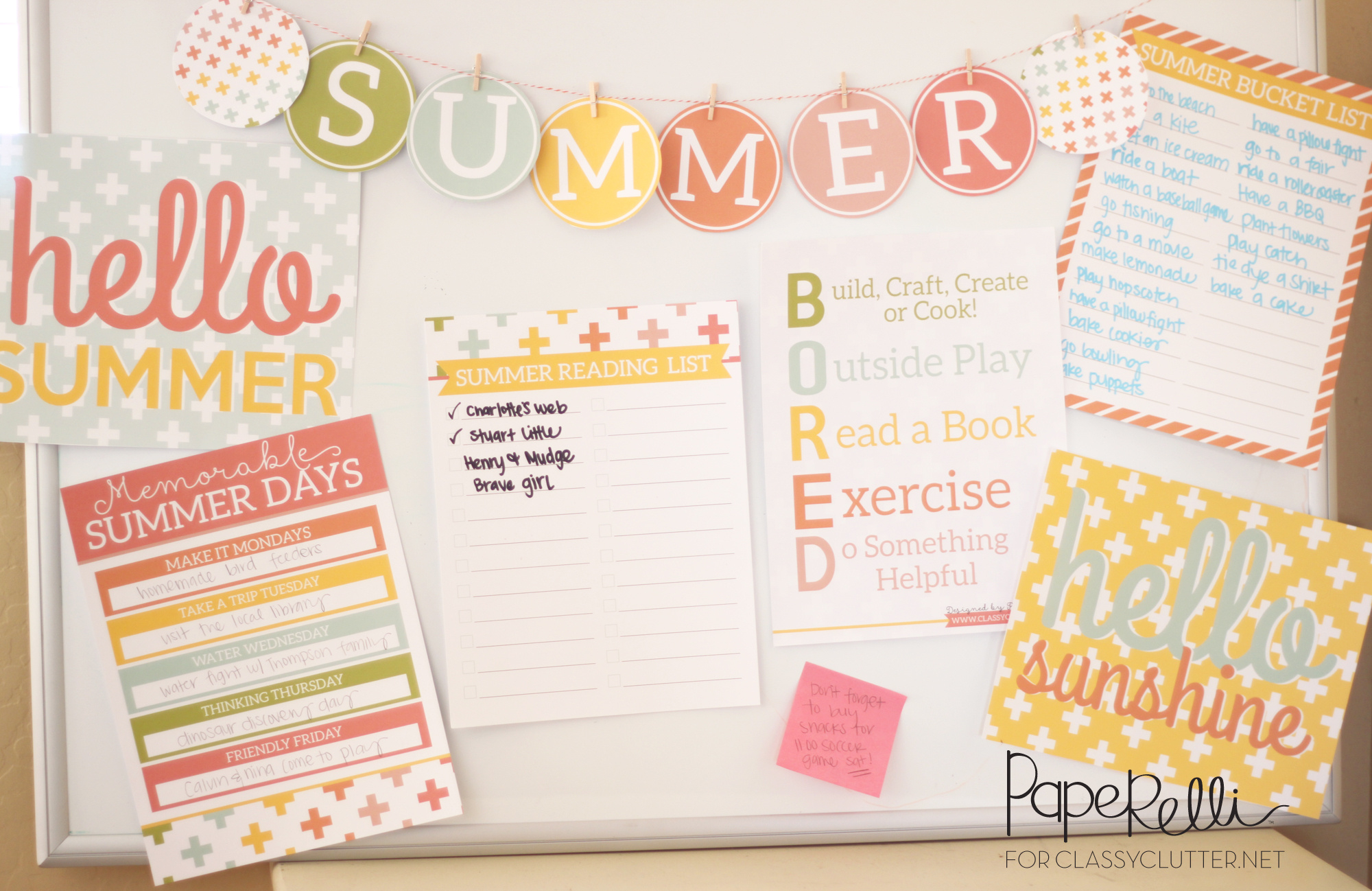 Summer Printables - within Free Printable Bulletin Board Decorations