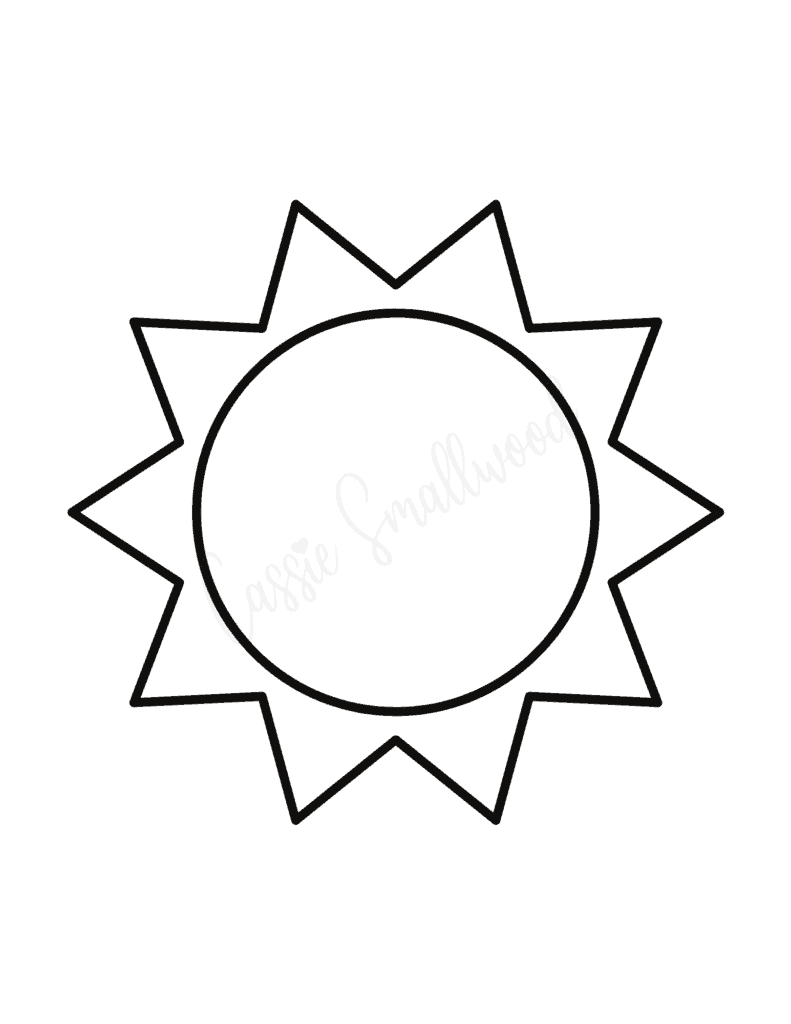 Sun Templates (Lots Of Shapes And Sizes) - Cassie Smallwood within Free Printable Sun Stencils