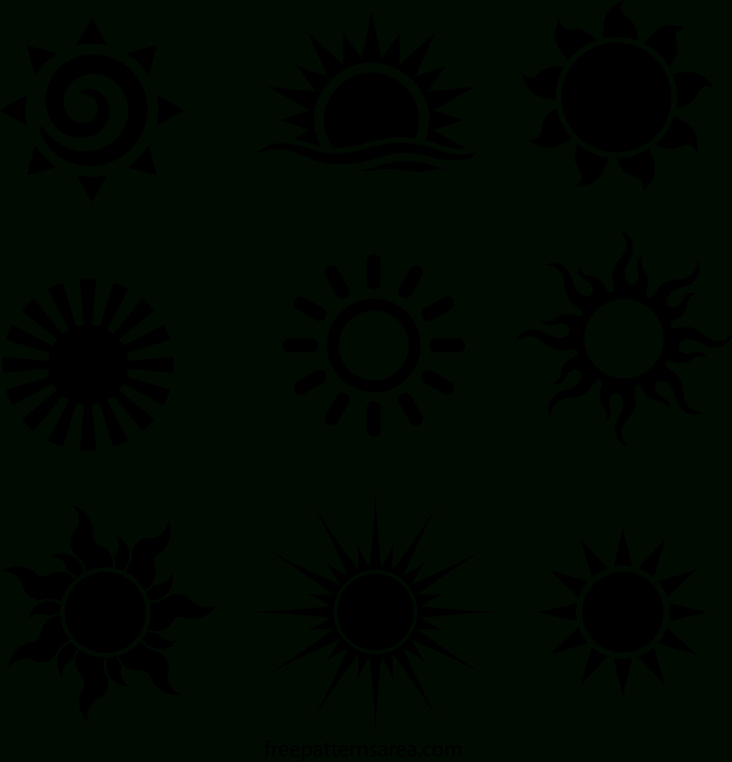Sun Vector Files | Free Printable Stencils Templates with Free Printable Sun Stencils