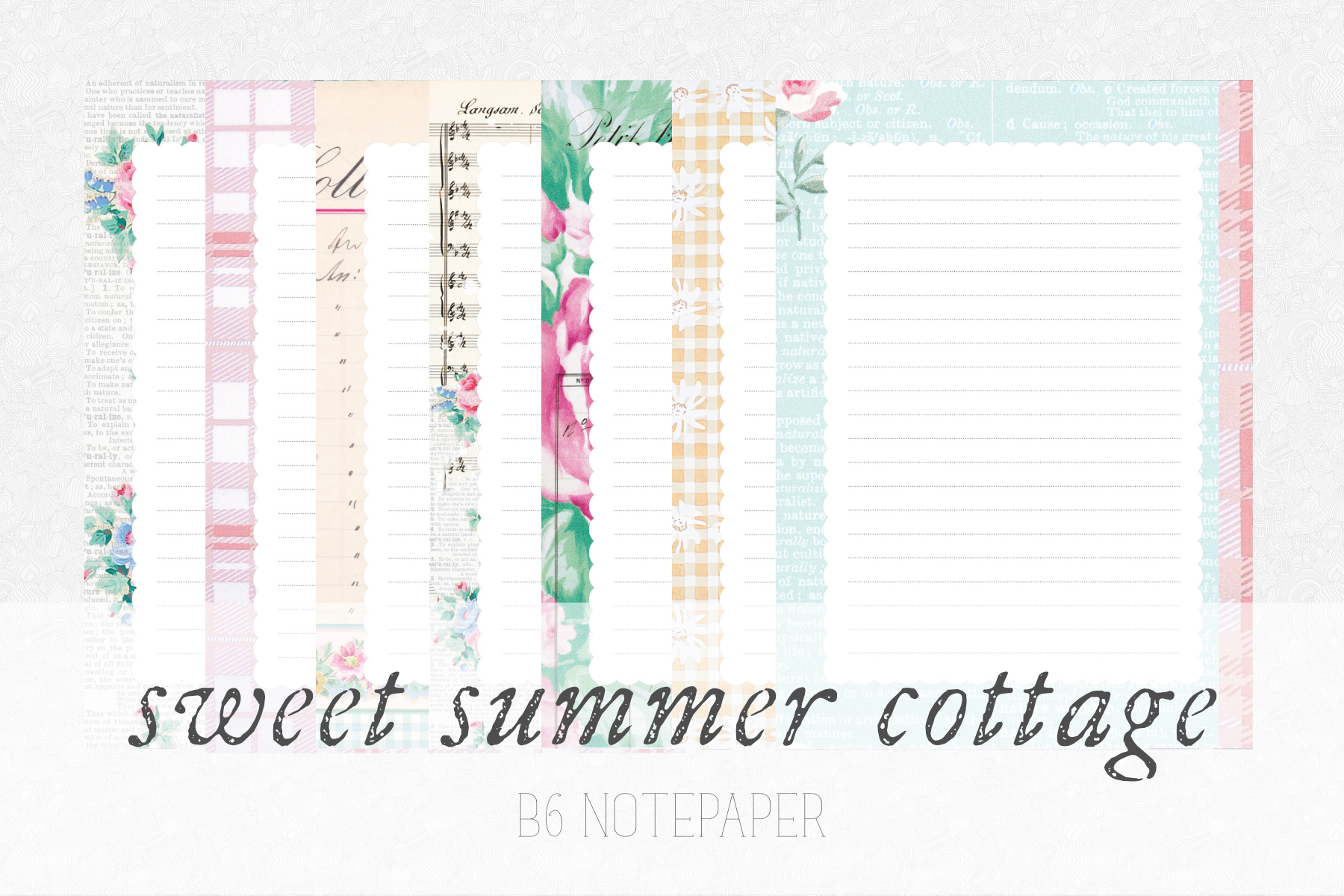 Sweet Summer Cottage B6 Notepaper with regard to Free B6 Printables