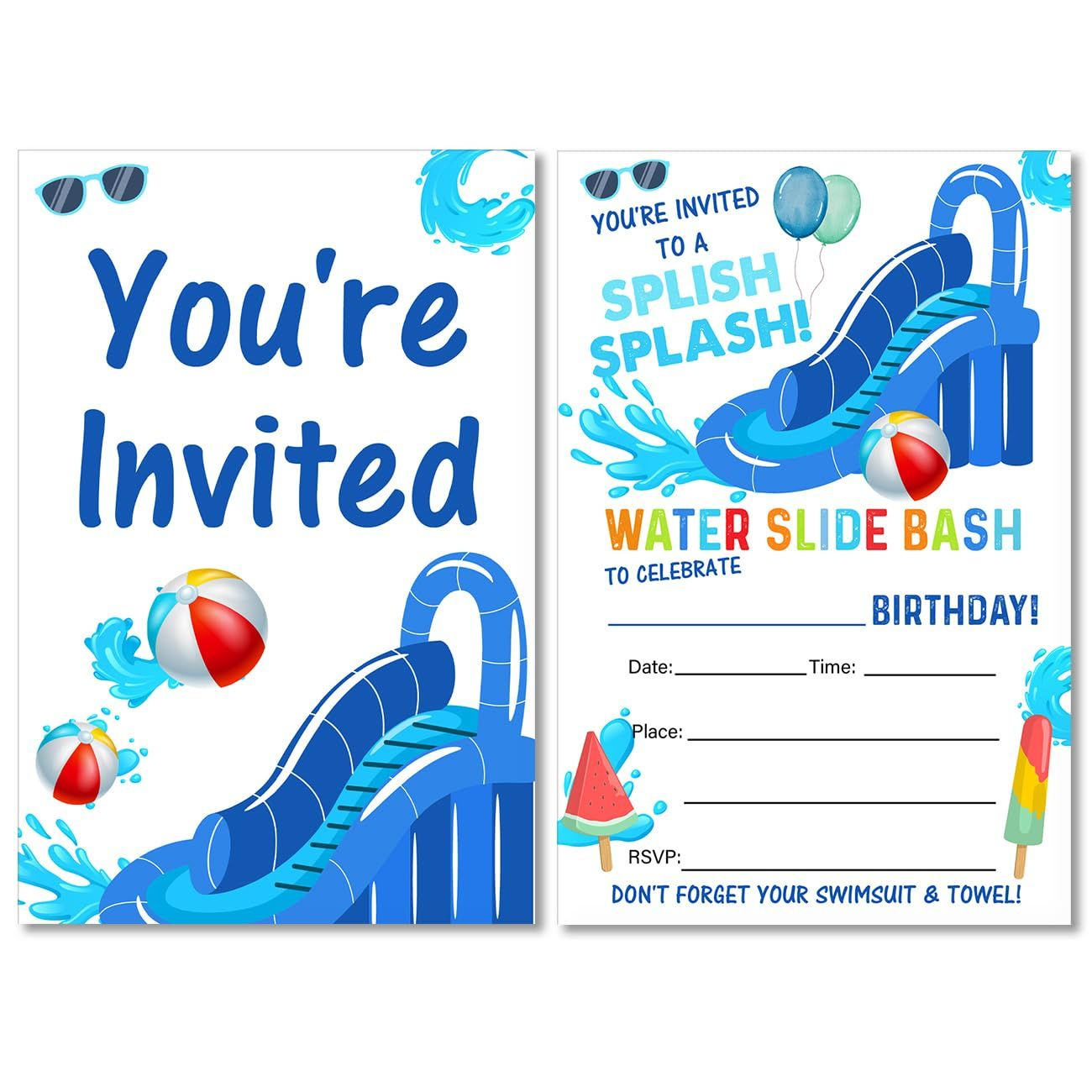 Swimming Pool Party Invitations - Shop On Pinterest with Free Printable Water Slide Invitations