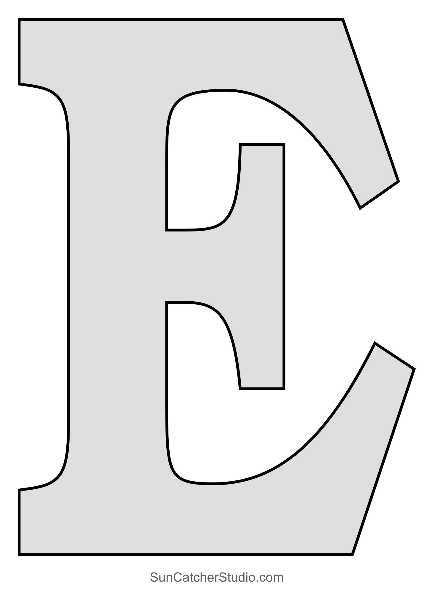 Tall Block Serif Printable Letter Stencils (Numbers And Alphabet intended for Large Alphabet Letters Printables Free