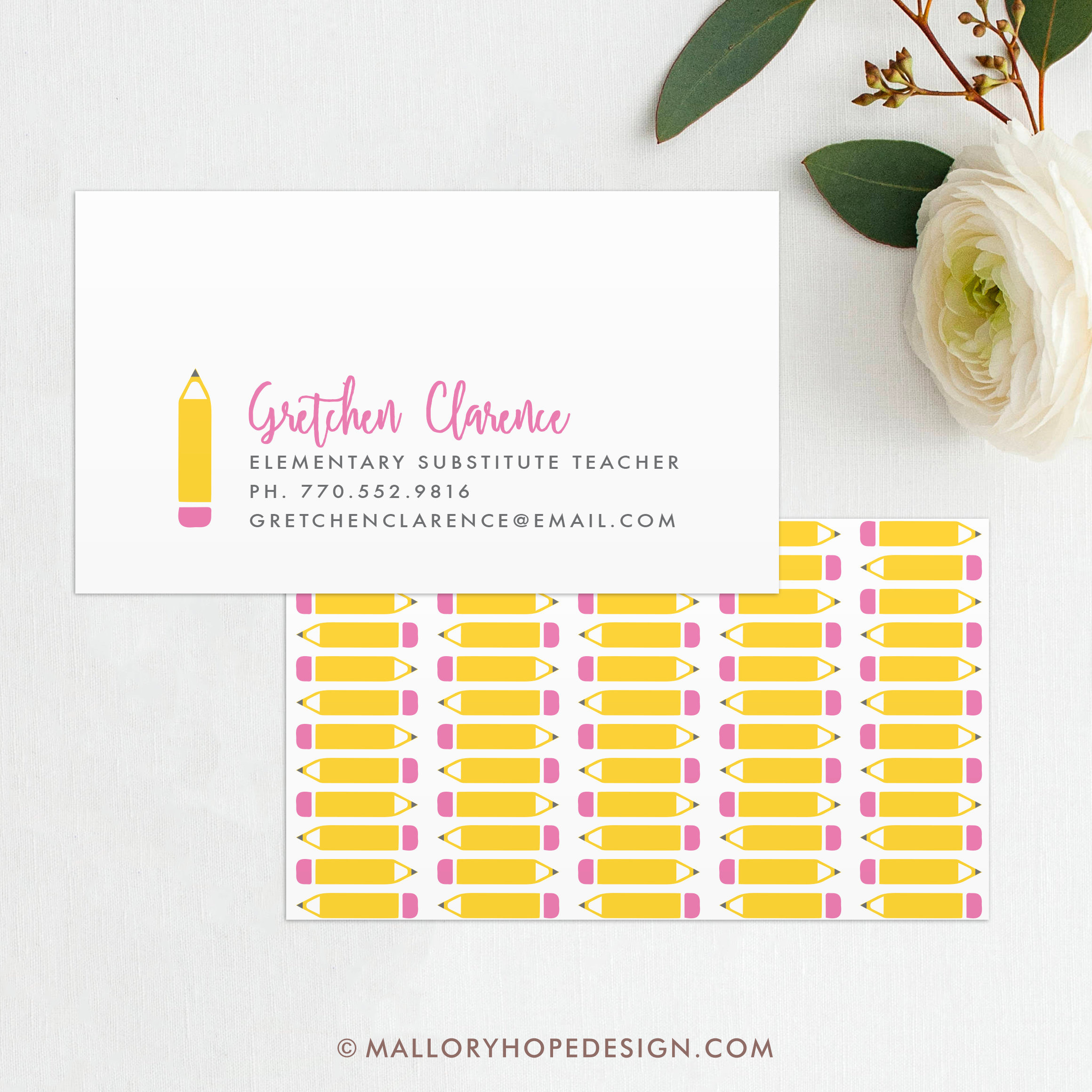 Teacher Business Card Digital Files, Teacher, Substitute Teacher regarding Substitute Teacher Business Cards Templates Free