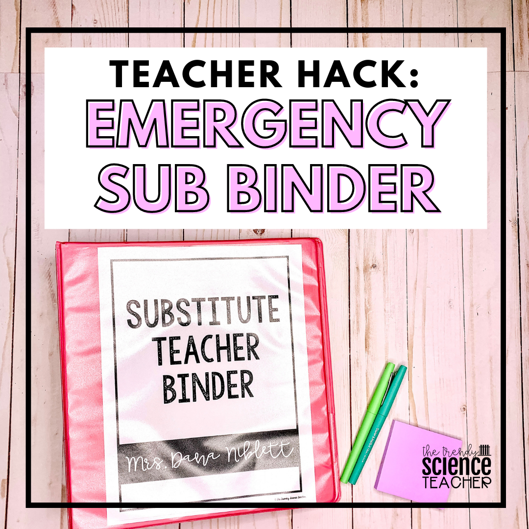 Teacher Hack: Create An Emergency Sub Binder ⋆ The Trendy Science throughout Free Substitute Teacher Binder Printables