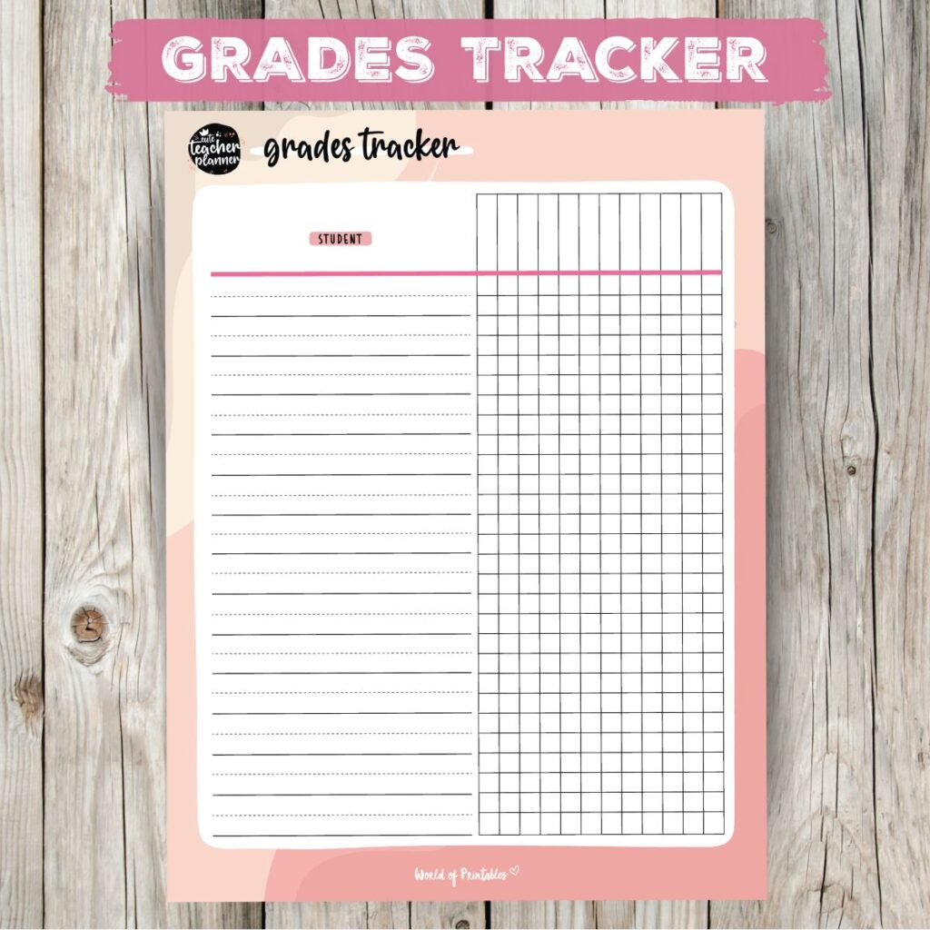 Teacher Planner - 64 Useful Pages For Every Teacher - World Of with Free Printable Teacher Roll Book