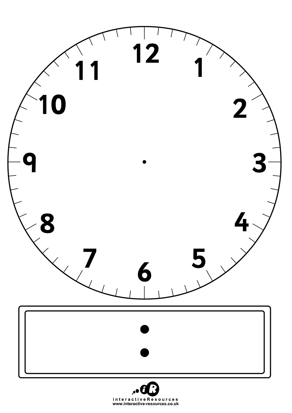 Teaching Time - Free Telling Time Worksheets regarding Free Printable Analog Clock
