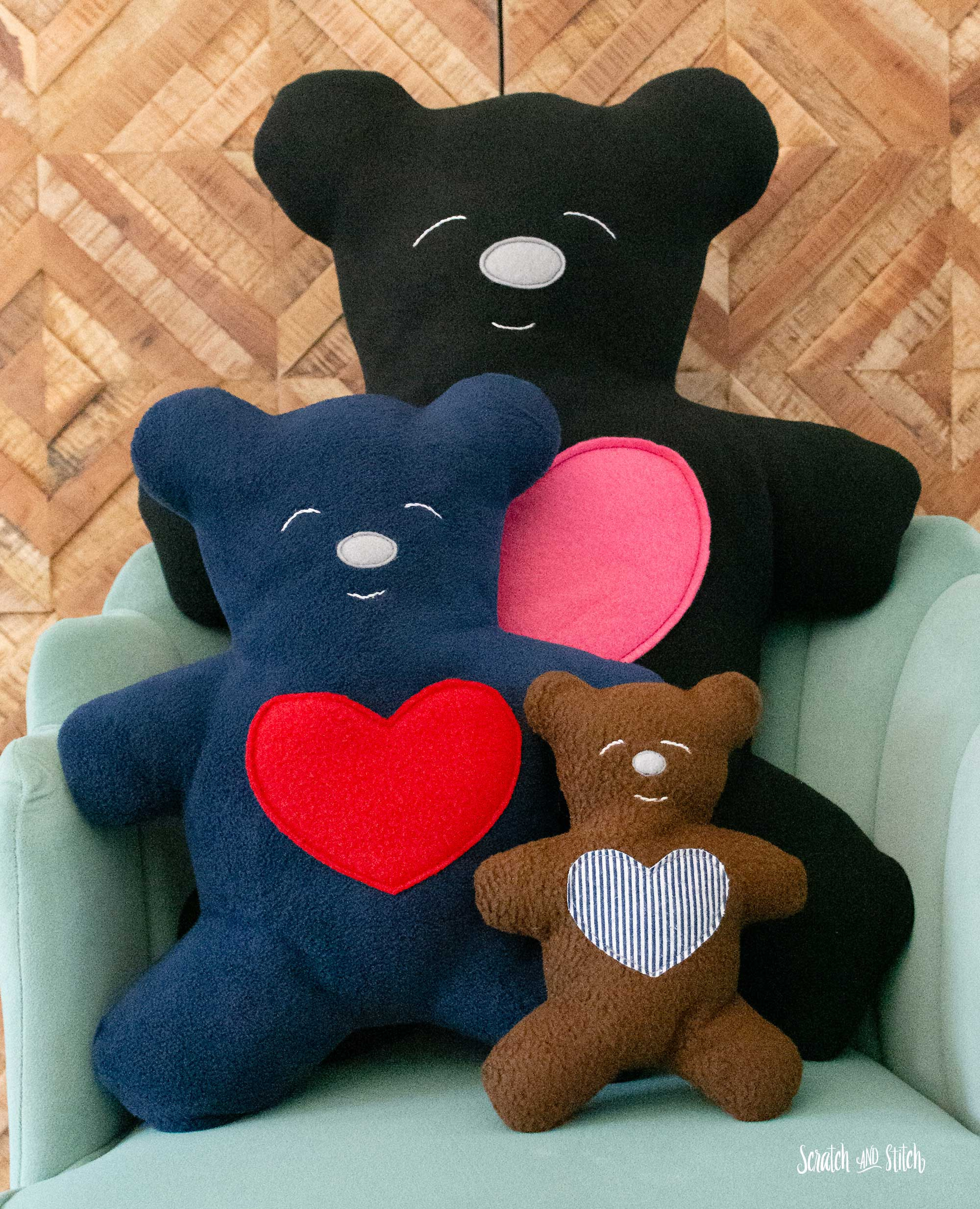 Teddy Bear Pattern | The Love Bear | Scratch And Stitch regarding Free Printable Flat Teddy Bear Patterns
