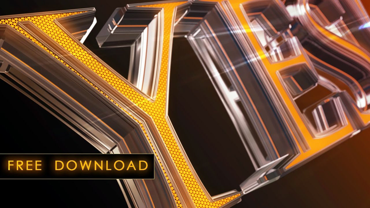 Template Free For Cinema 4D - Text Led Style for Free C4D Text Templates