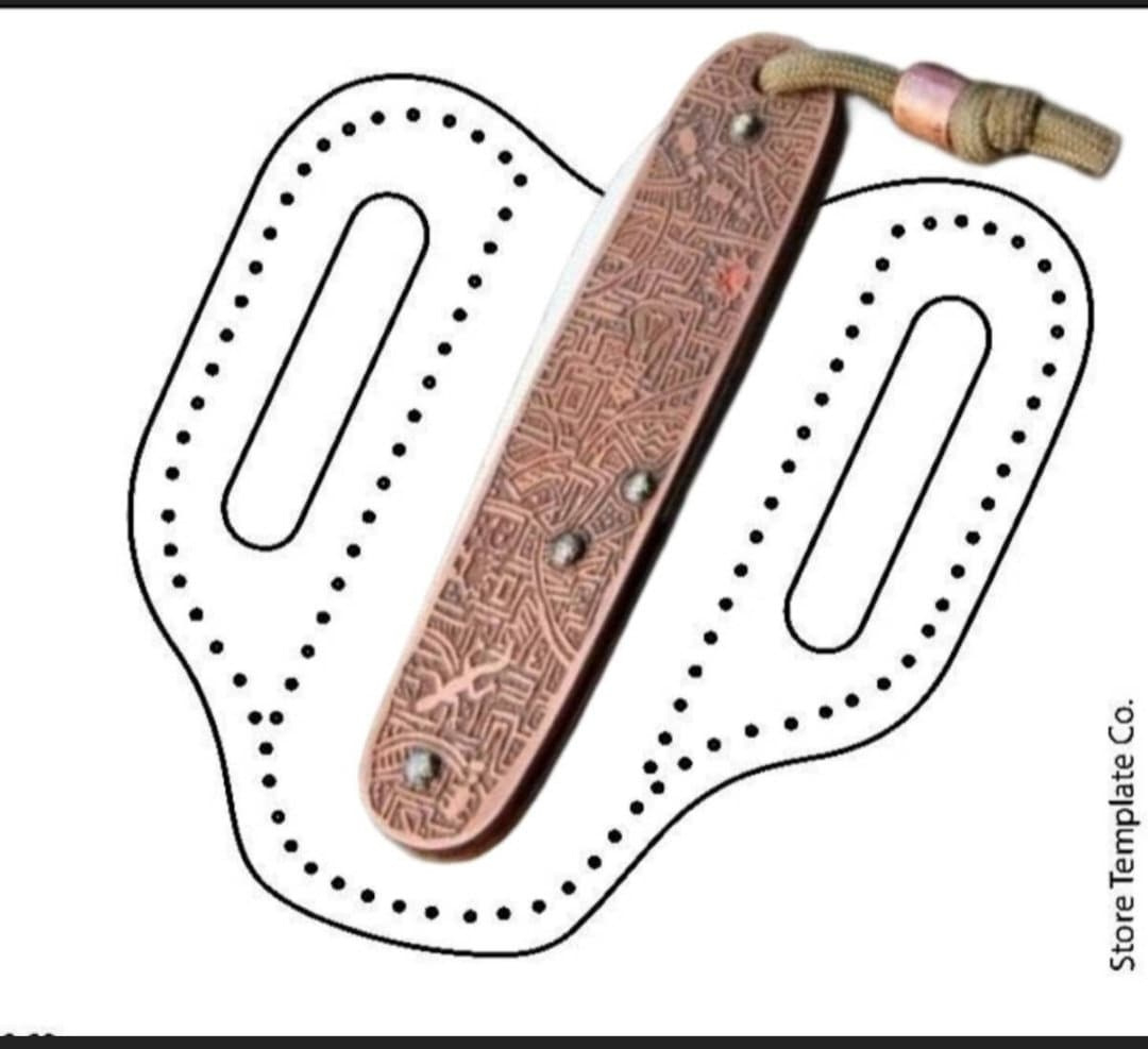 Template) Knife Sheath, Pocket Knife Case Pdf, Leather Products throughout 5 Knife Sheath Printable Leather Pattern