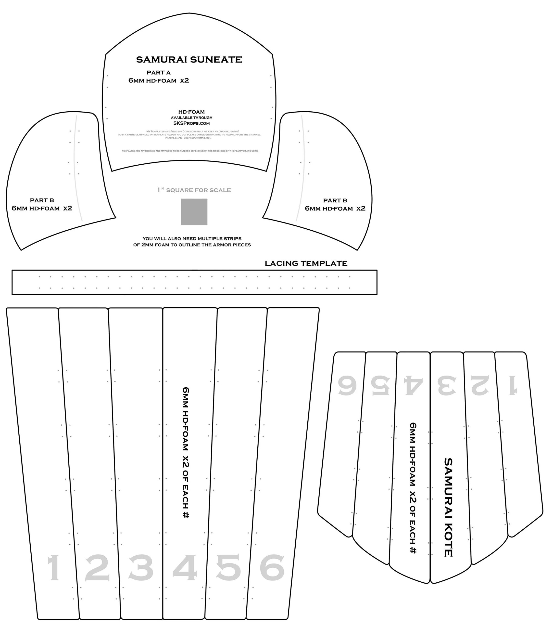 Templates — Sks Props regarding Free Eva Foam Armor Templates