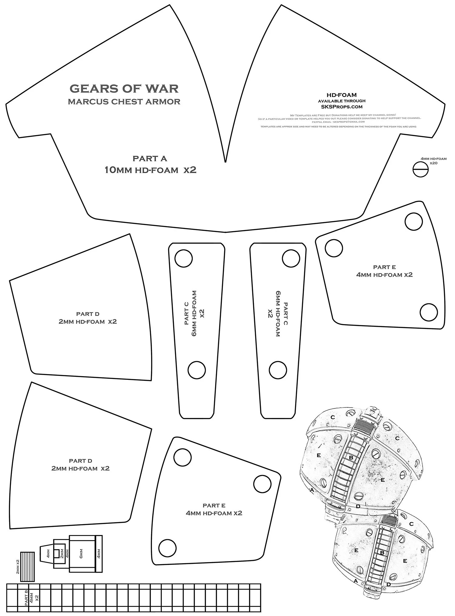 Templates — Sks Props regarding Free Foam Templates