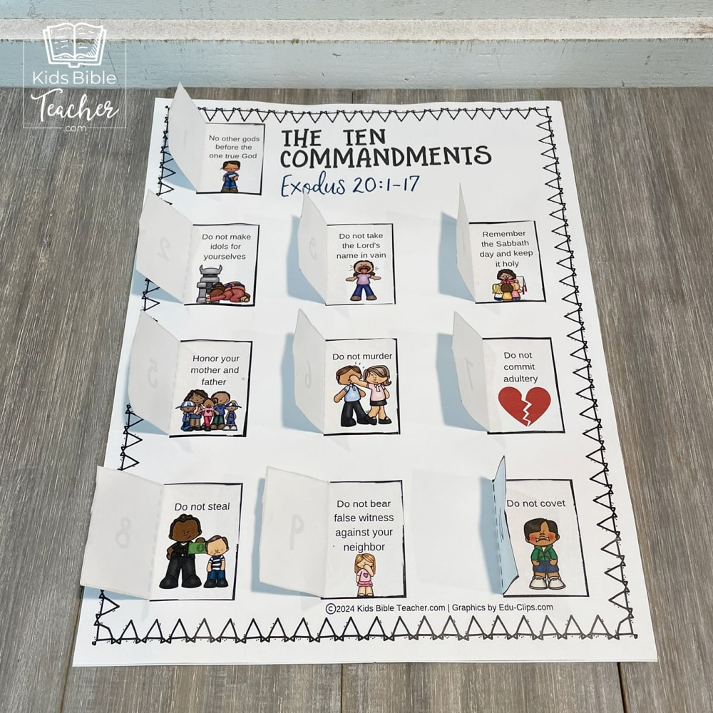 Ten Commandments Craft For Kids throughout 10 Commandments Free Printable