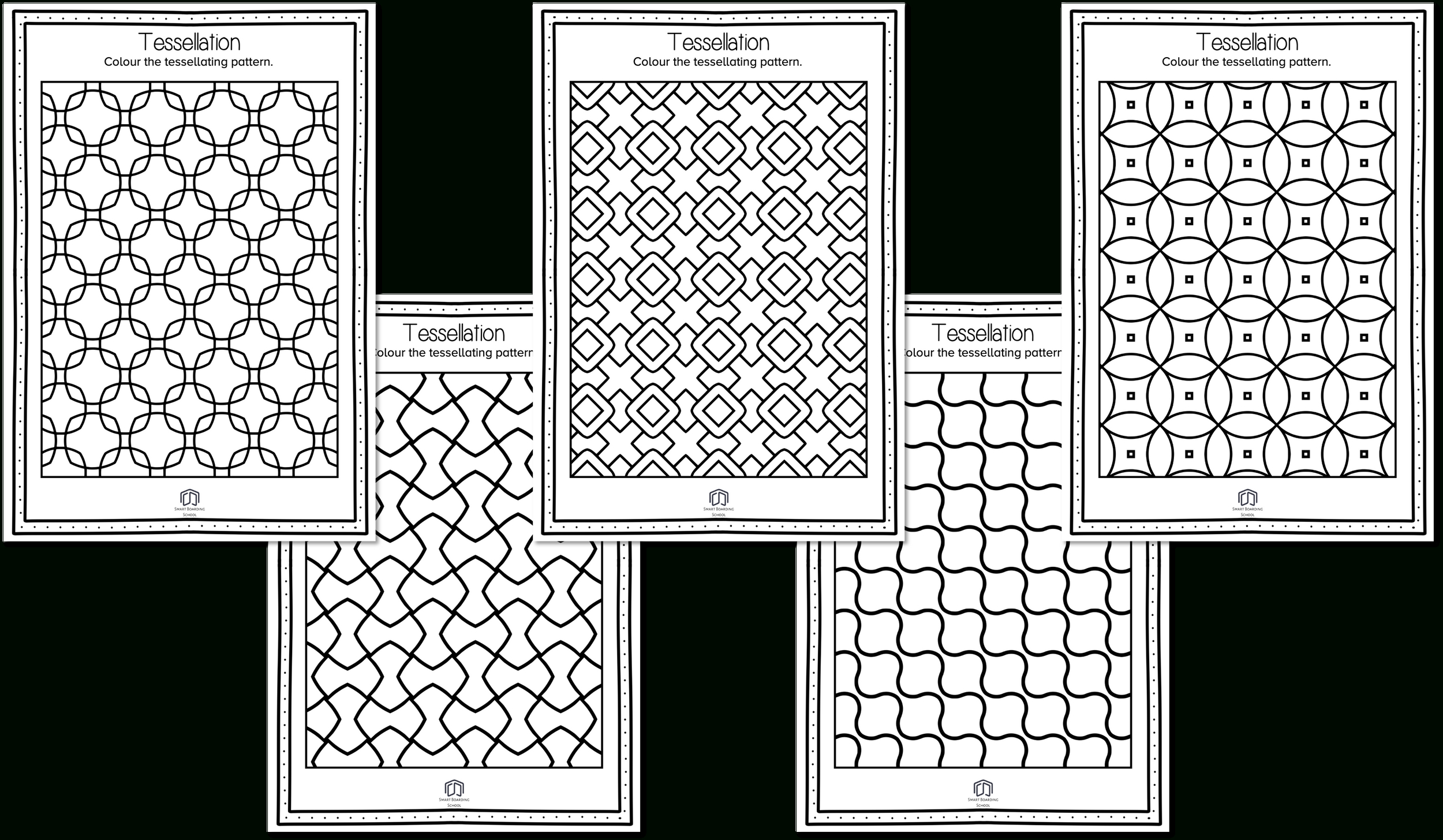 Tessellating Worksheet with regard to Free Printable Tessellation Patterns To Color