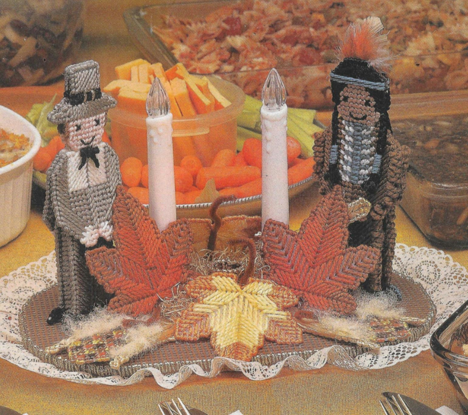 Thanksgiving Centerpiece Plastic Canvas Pdf - Etsy throughout Free Printable Thanksgiving Plastic Canvas Patterns