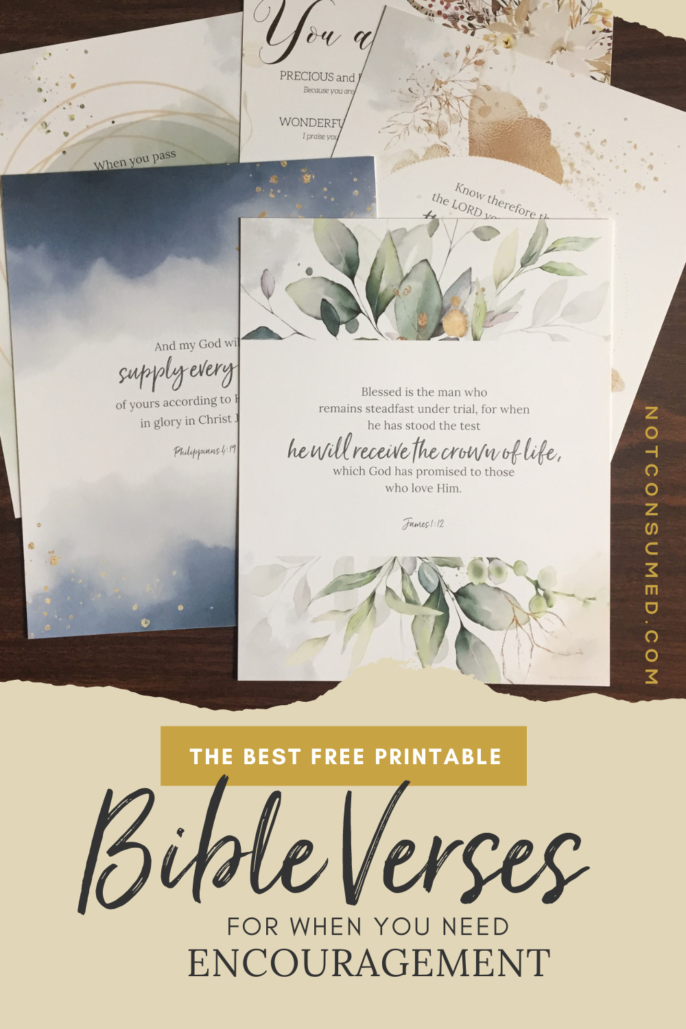 The Best Printable Bible Verses For Encouragement regarding Free Printable Esv Bible