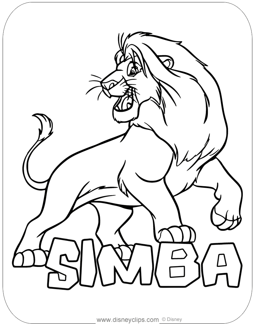 The Lion King Coloring Pages (Printable Pdf) | Disneyclips within Free Printable Lion King Images