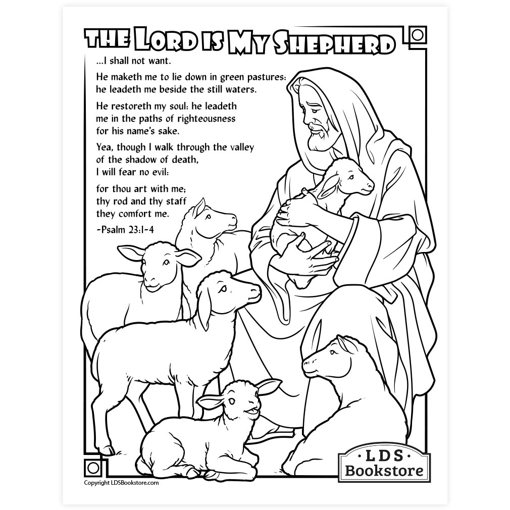 The Lord Is My Shepherd Coloring Page - Printable intended for The Lord Is My Shepherd Free Printable