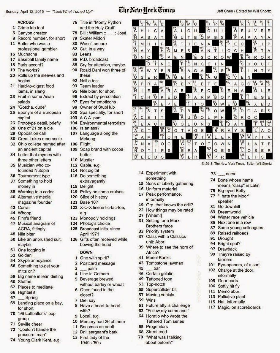The New York Times Crossword In Gothic - Worksheets Library pertaining to Free Ny Times Printable Crossword Puzzles