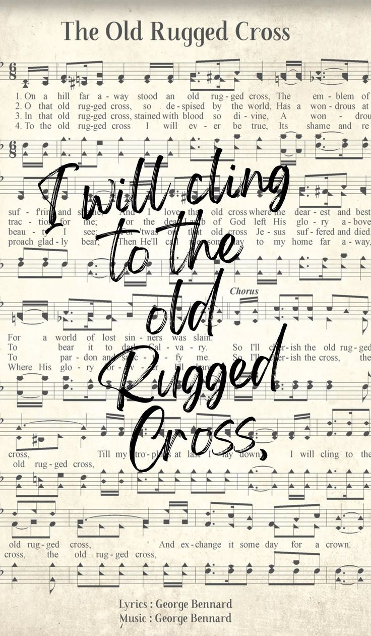 The Old Rugged Cross | Hymn Sheet Music | Digital Download in Free Printable Sheet Music For the Old Rugged Cross