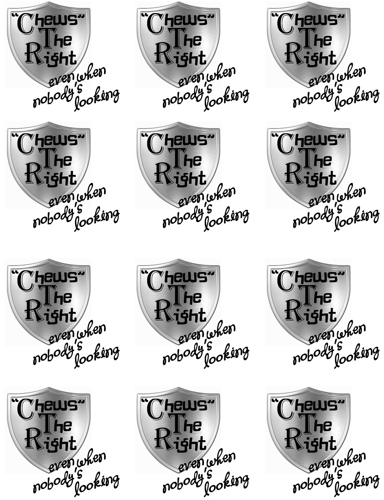The Sew*Er, The Caker, The Copycat Maker: &amp;quot;Chews&amp;quot; The Right inside Chews The Right Printable Free