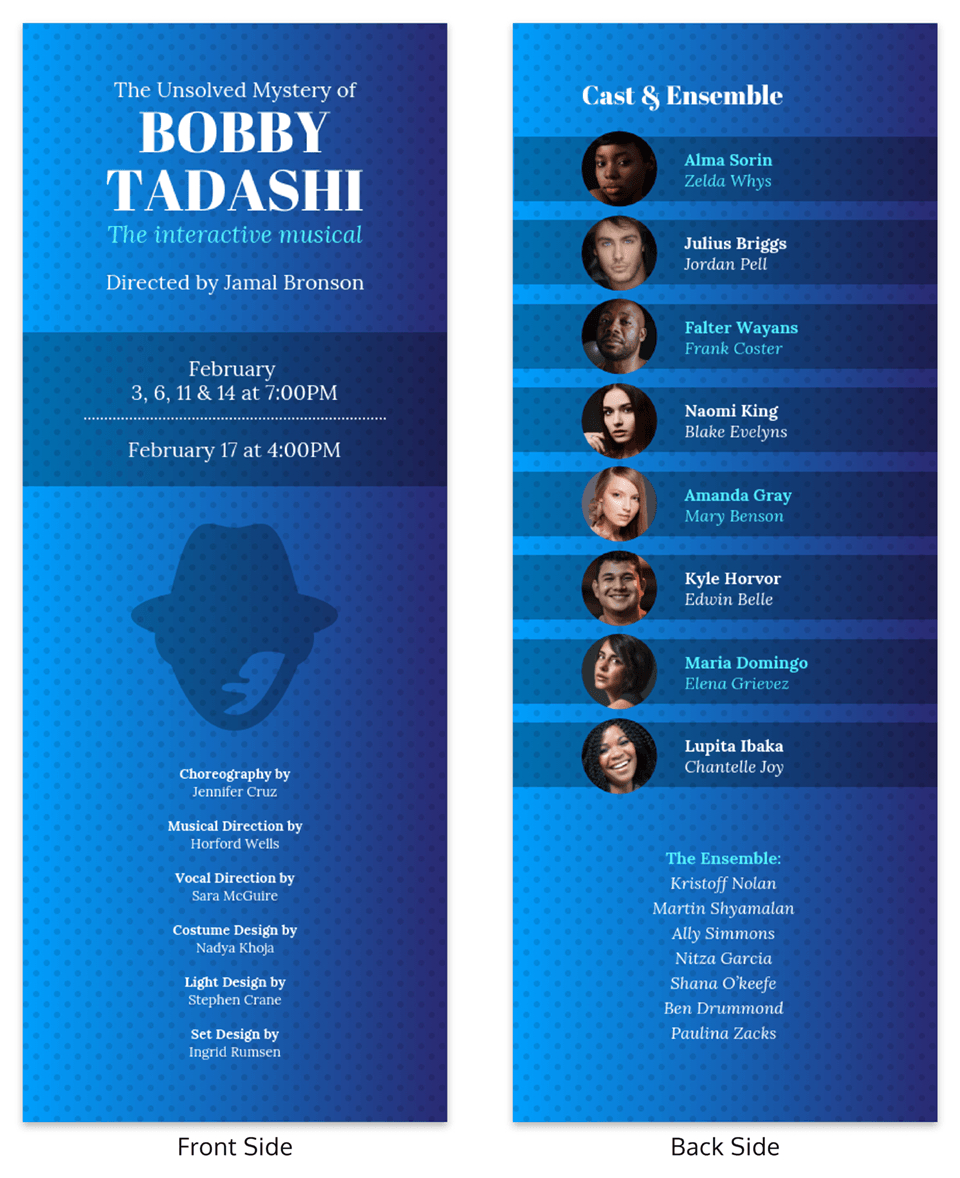 Theatre Playbill Program Example Template - Venngage pertaining to Playbill Template Free
