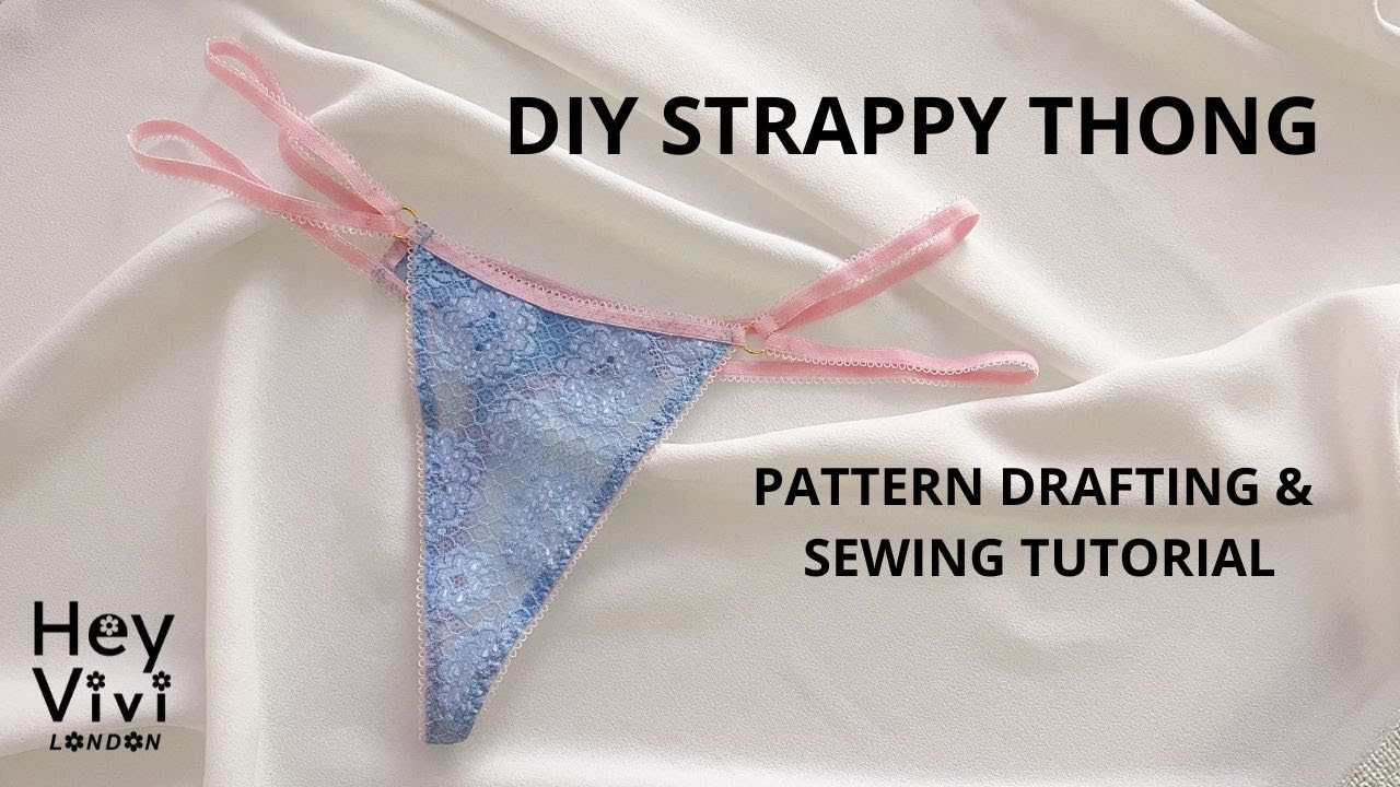 Thong Sewing Tutorial, How To Sew Lingerie, Free Pattern Drafting And Sewing Tutorial for G String Pattern Free Printable