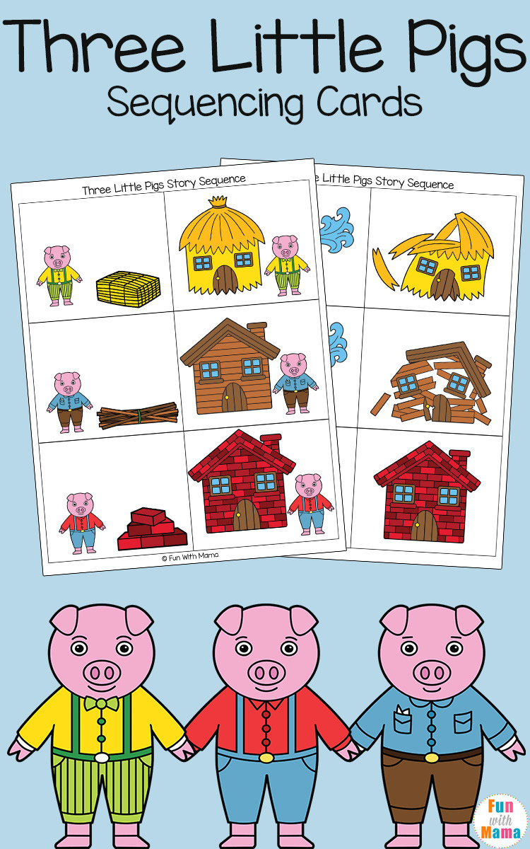 Three Little Pigs Sequencing Cards - Fun With Mama throughout Free Fairy Tale Sequencing Printables