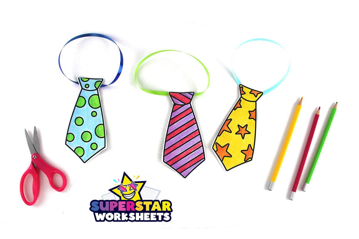 Tie Template (Free Printables) - Superstar Worksheets inside Free Paper Tie Template Printable