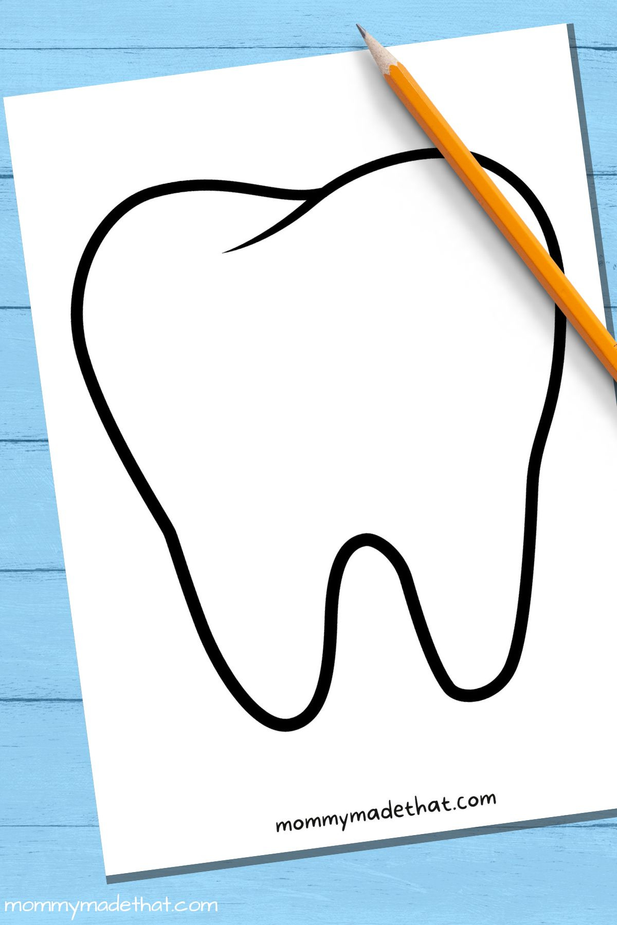 Tooth Templates (Free Printable Outlines!) with regard to Free Printable Tooth Pattern