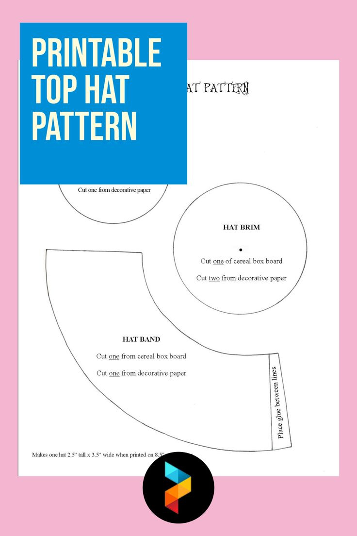 Top Hat Pattern - 10 Free Pdf Printables | Printablee inside Top Hat Printable Pattern