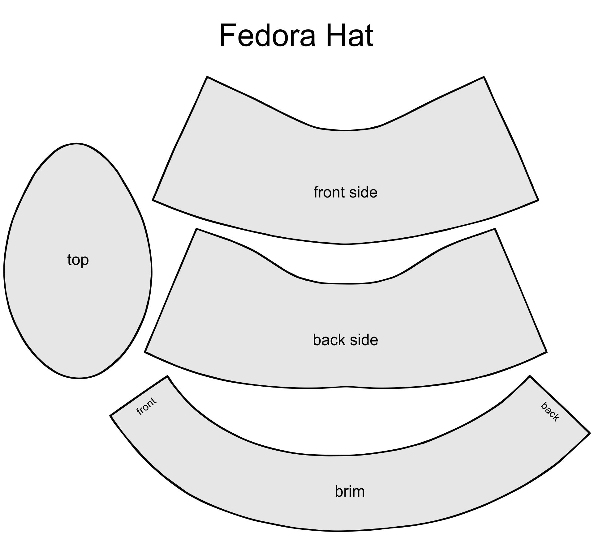 Top Hat Sewing Pattern Clearance with regard to Printable Leather Hat Pattern