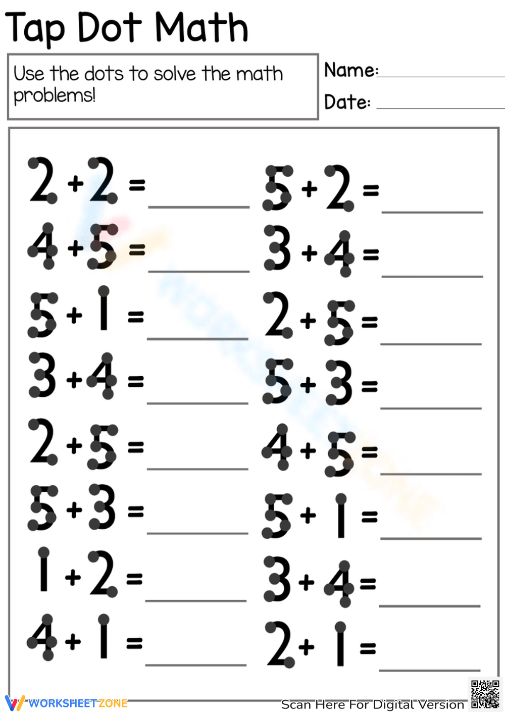 Touch Math Worksheets with regard to Touch Math Free Printables