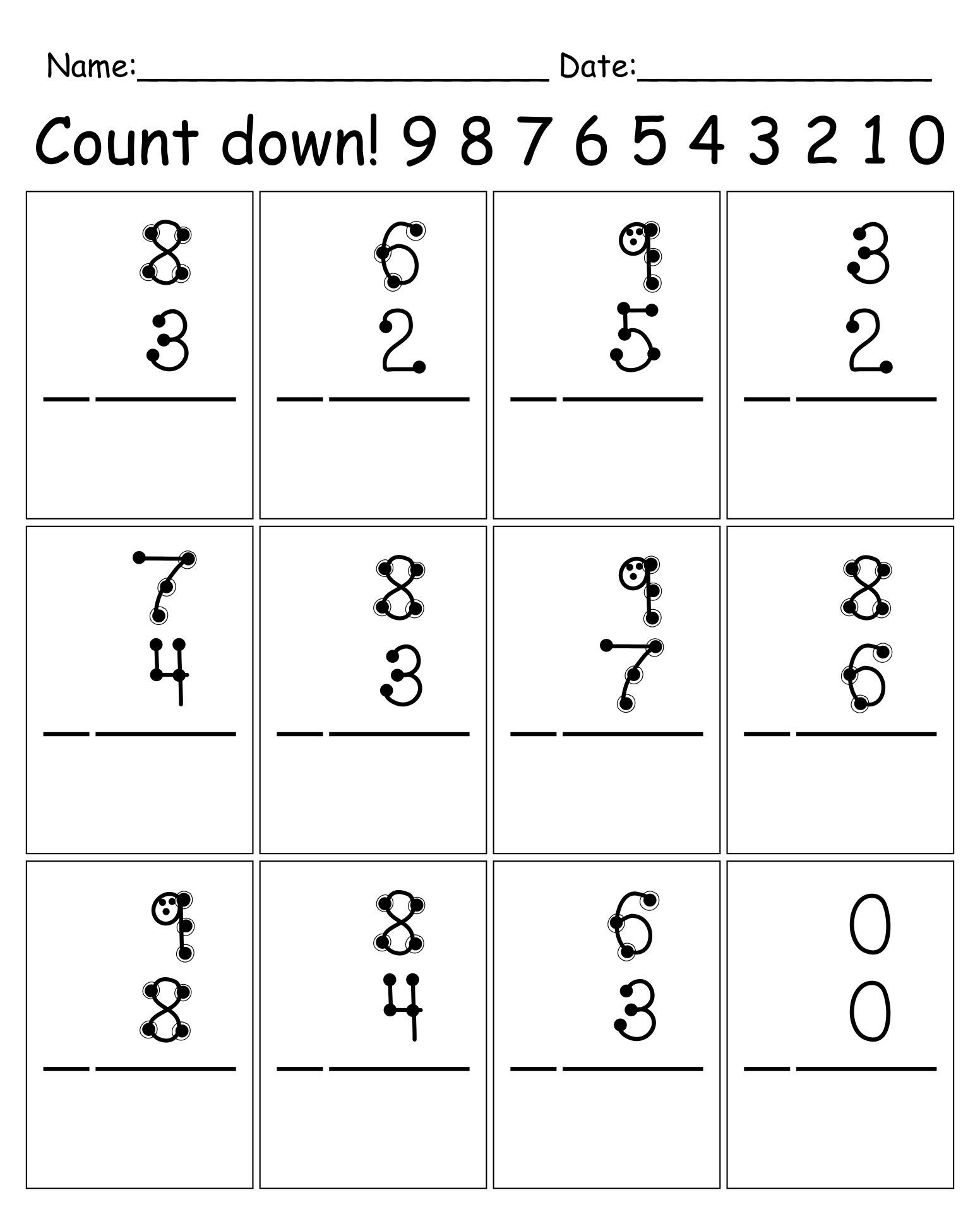 Touchmath Numbers 1 9 - 10 Free Pdf Printables | Printablee inside Touch Math Free Printables