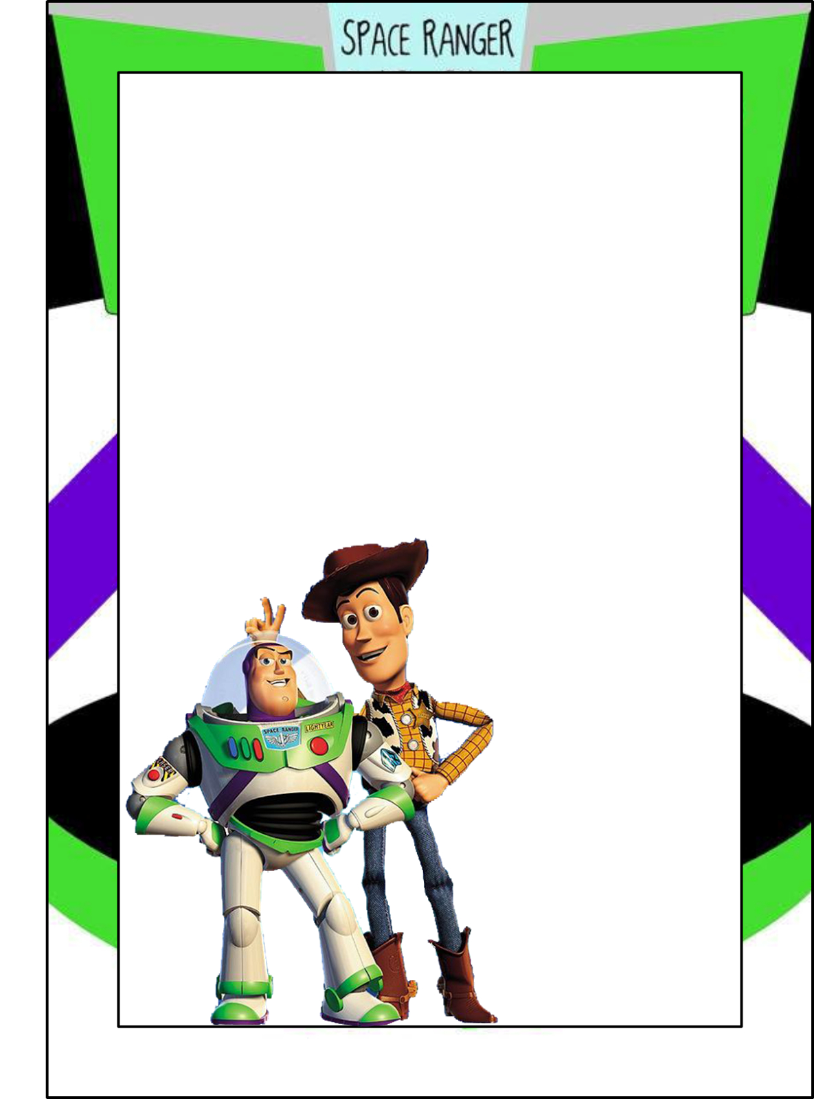 Toy Story: Free Printable Frames, Invitations Or Cards. - Oh My within Buzz Lightyear Birthday Card Free Printable
