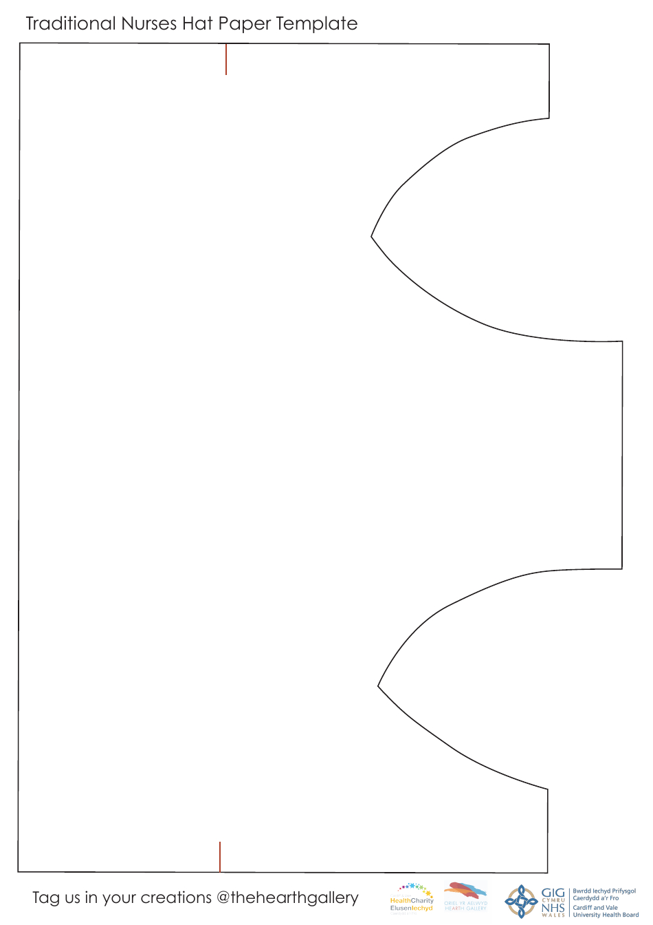 Traditional Nurses Hat Paper Template Download Printable Pdf with Printable Nurse Hat Pattern