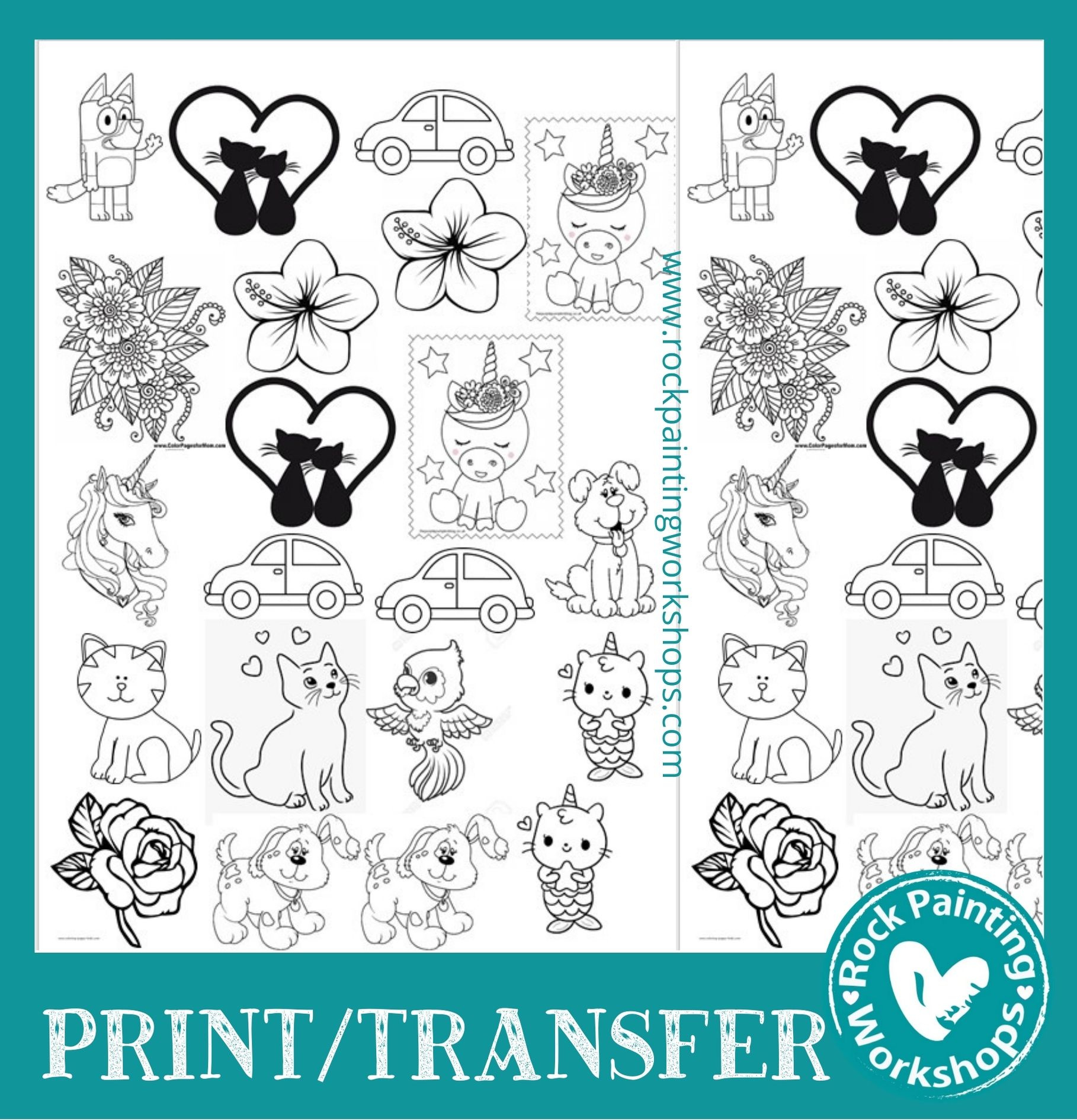 Transfer Drawing Method | Rock Painting Workshops inside Free Printable Patterns For Rock Painting