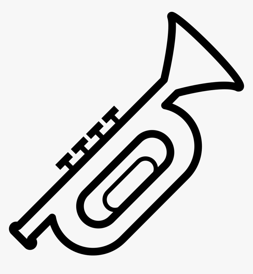 Trumpet Template, Hd Png Download - Kindpng inside Simple Trumpet Stencils Printable