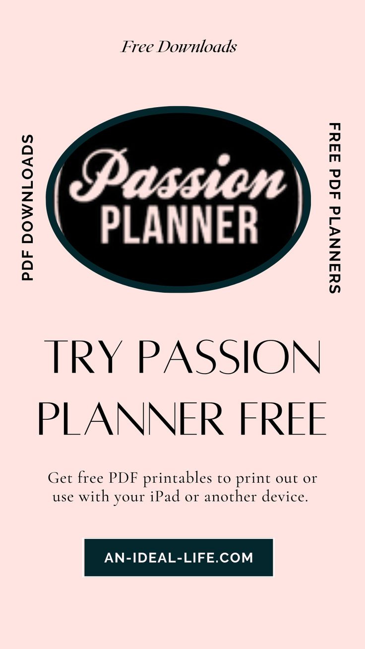 Try Passion Planner Free Pdf Planner Downloads within Passion Planner Free Printables