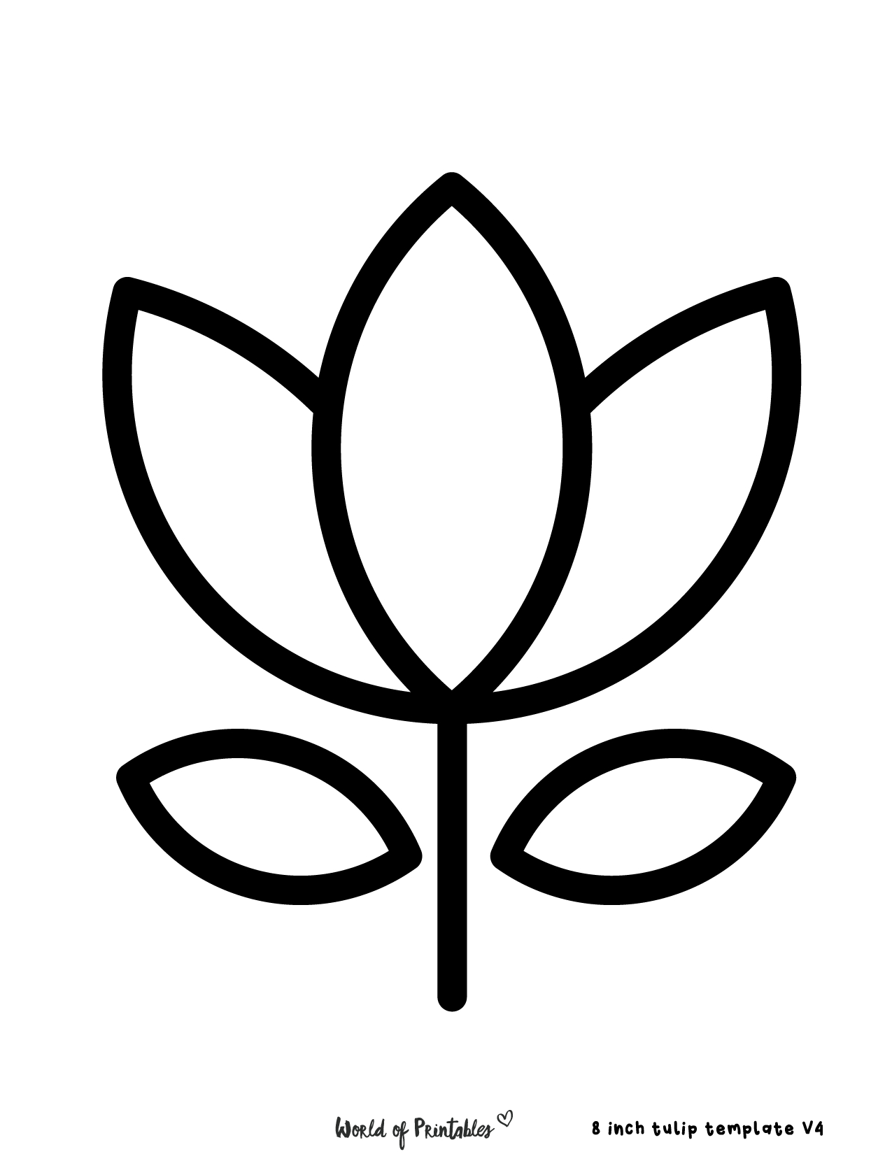 Tulip Template | 40 Best Printables To Choose From - World Of within Free Printable Tulip Stencils