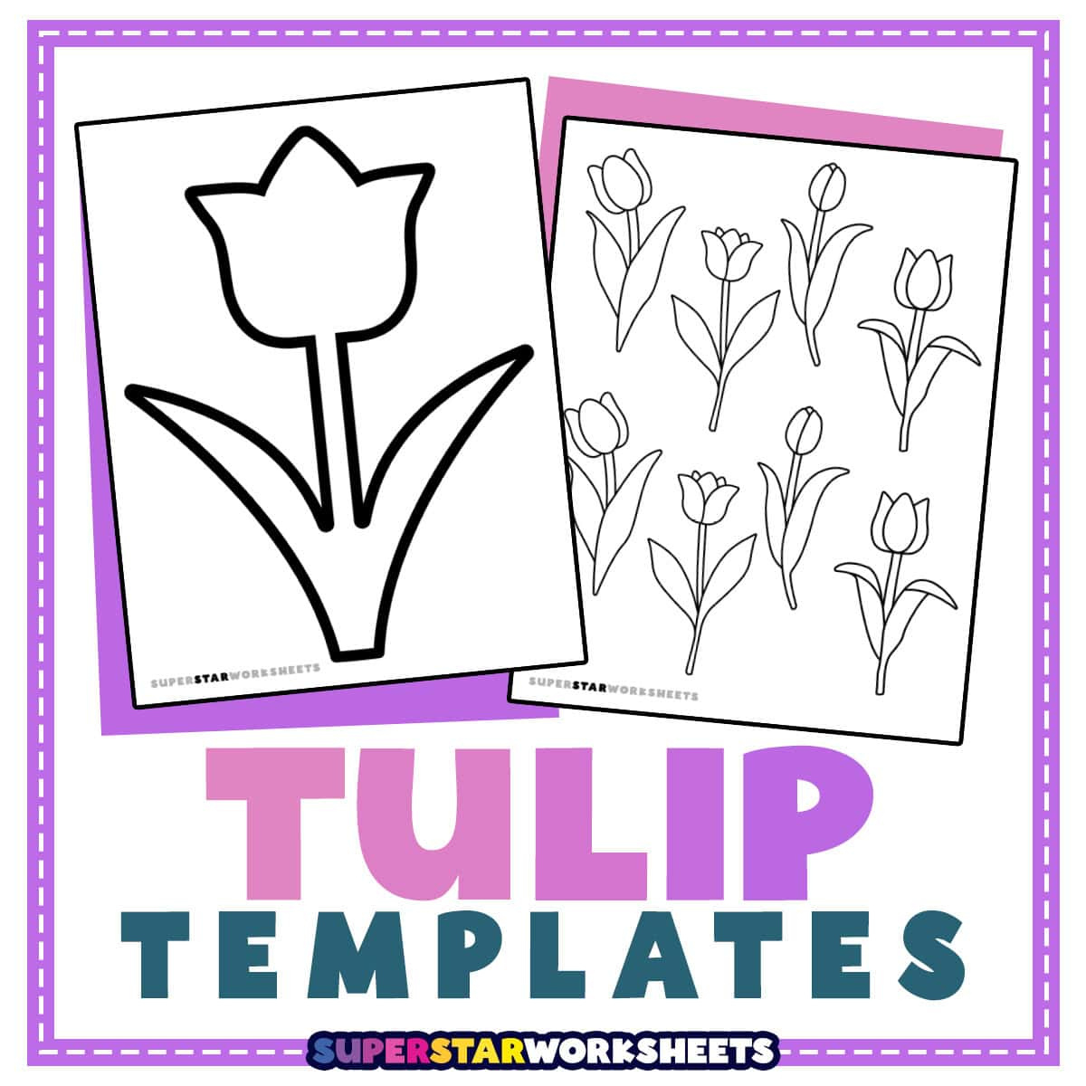 Tulip Template (Free Printables) - Superstar Worksheets regarding Free Printable Tulip Stencils