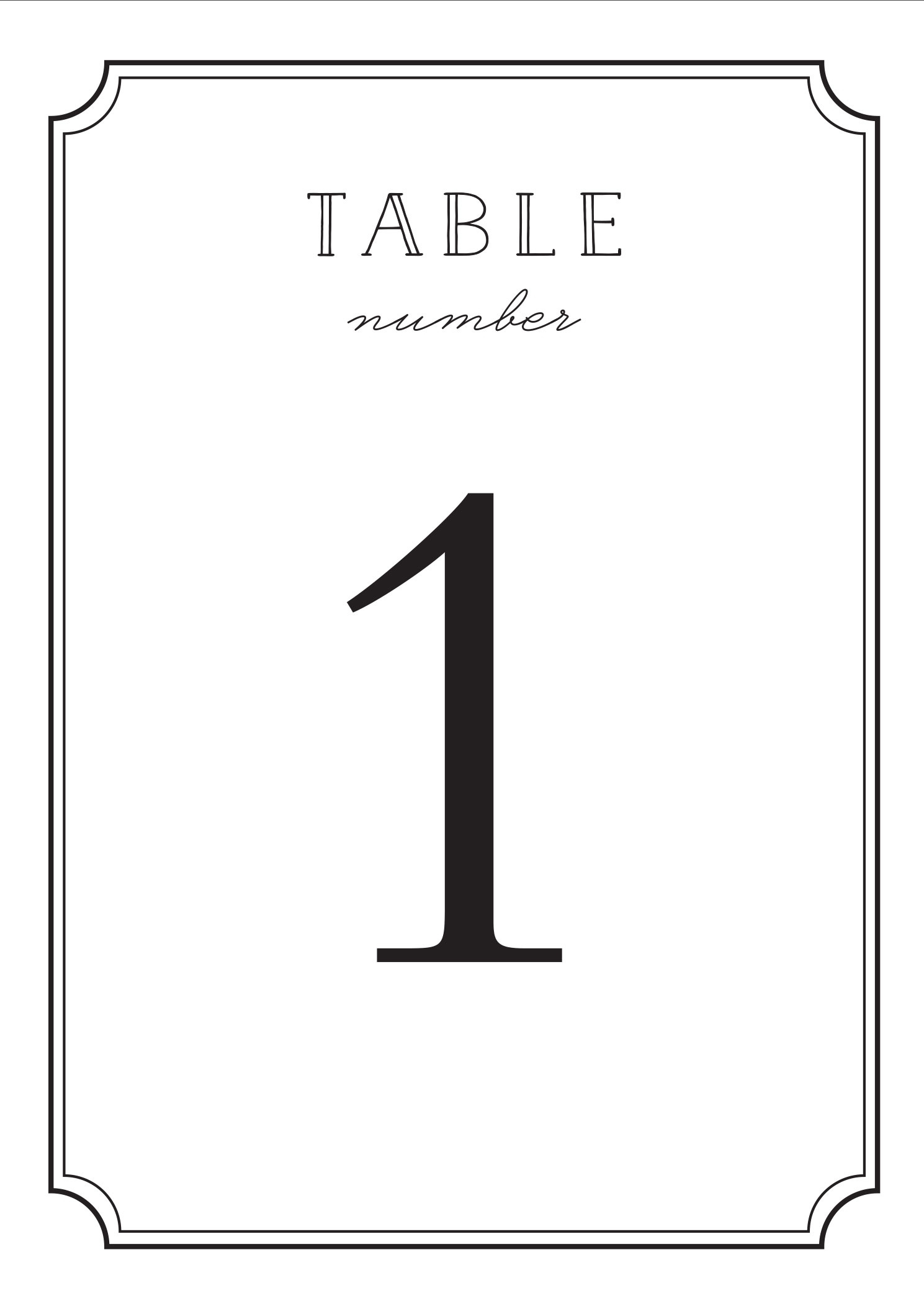 Type Frame Table Number Printablesbasic Invite with regard to Downloadable Free Printable Table Numbers Template