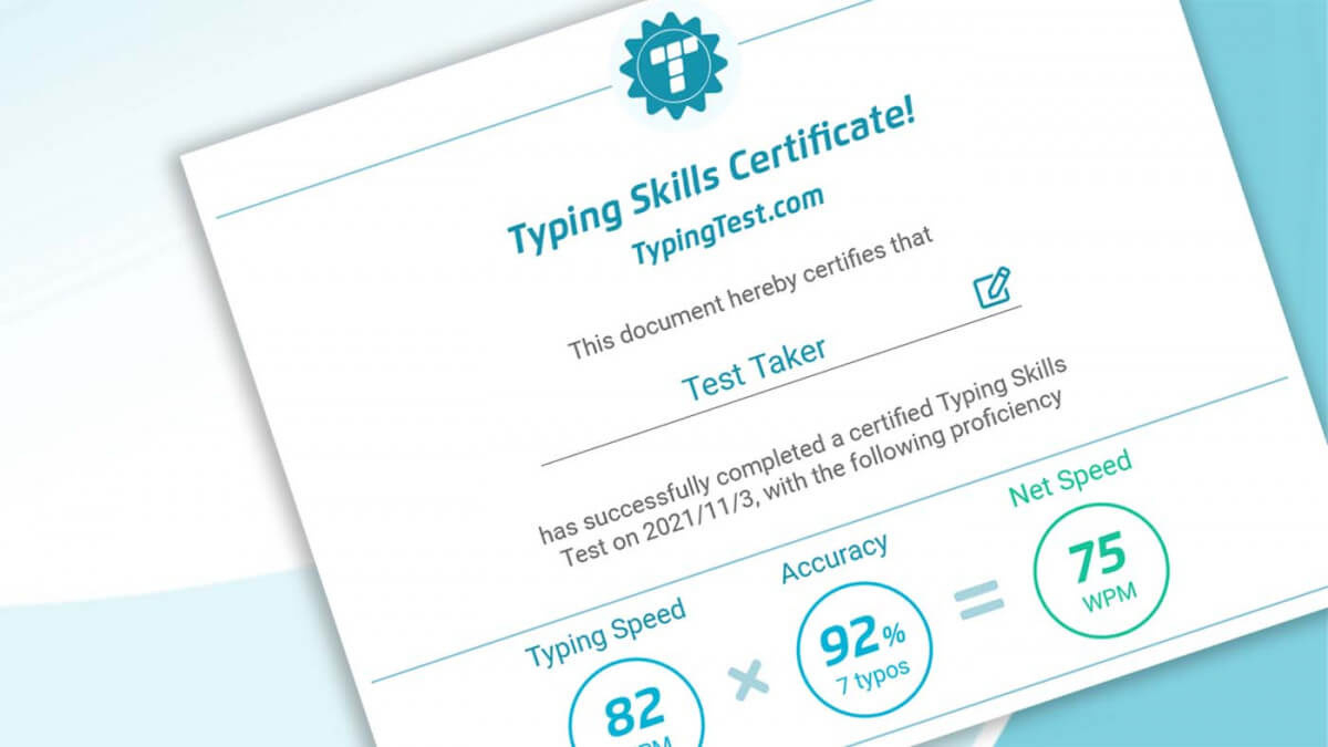 Typingtest Features And Updates inside Free Typing Test With Printable Results