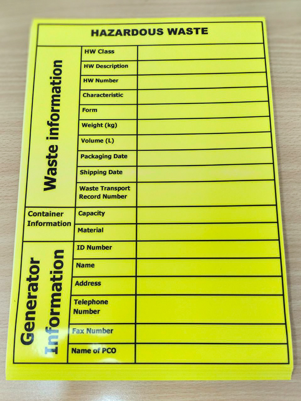 Universal Waste Labels Printable Hazardous Waste Label Template intended for Free Hazardous Waste Label Template