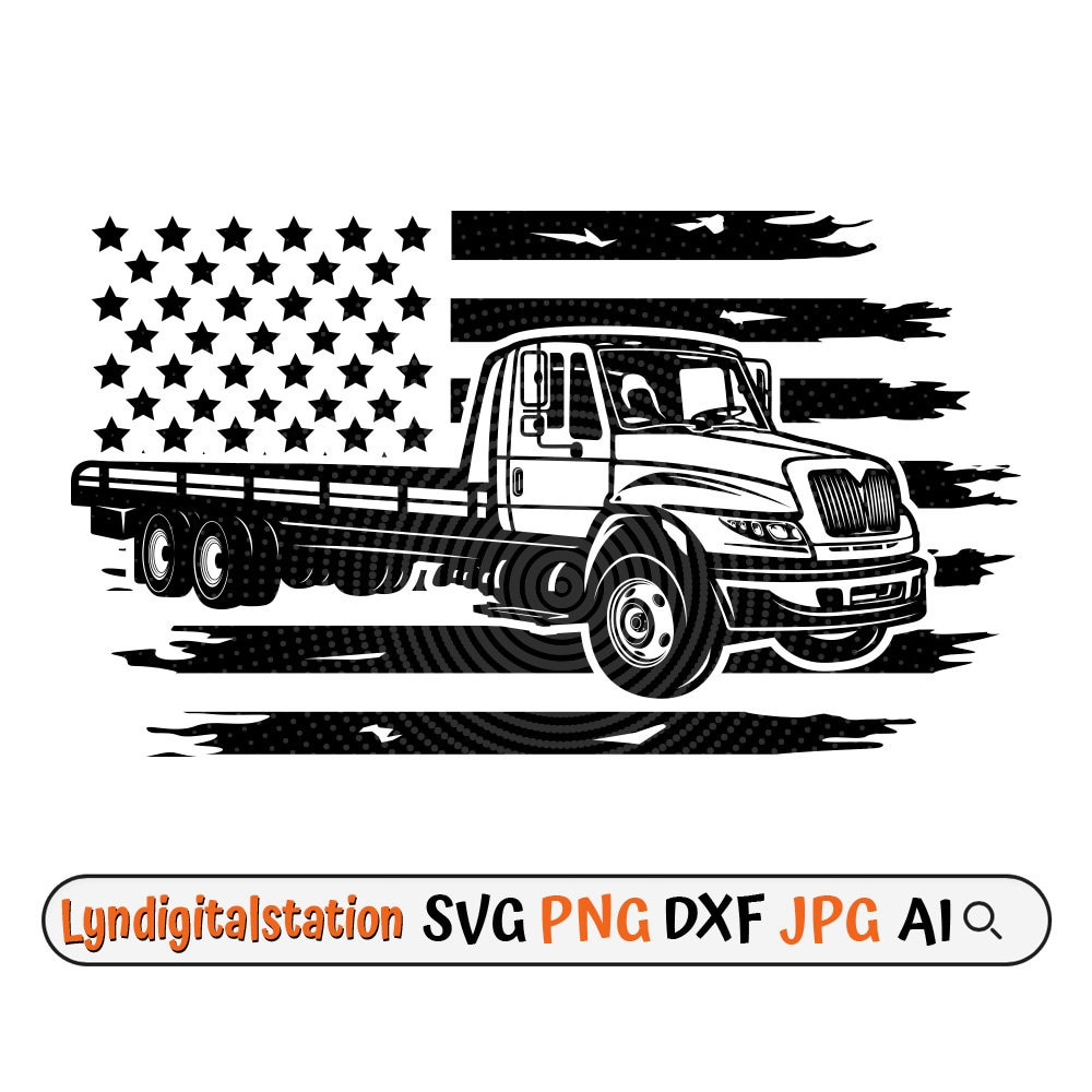 Us Tow Truck Svg | Us Towing Service Clipart | Tow Truck Cut File throughout Tow Truck Stencil Printable